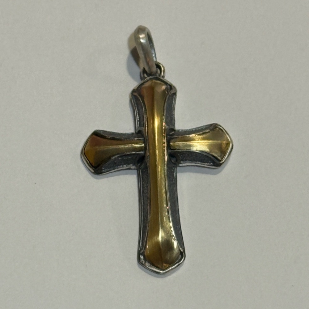 David Yurman Cross pendent with 18k gold - Picture 2 of 9